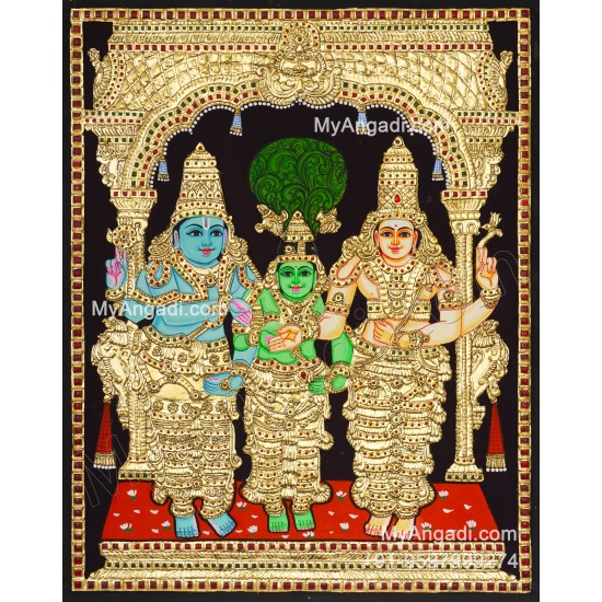 Girija Kalyanam - Shiva Parvati Kalyanam Wedding - Tanjore Painting