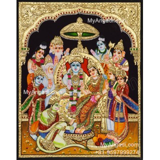 Ramar Pattabhishekam Tanjore Painting Tanjore Painting