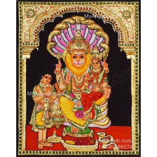 Lakshmi Narasimhar 3D Tanjore Painting