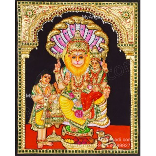 Lakshmi Narasimhar 3D Tanjore Painting