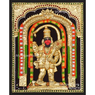 Ashtamsa Hanuman 3D Tanjore Painting