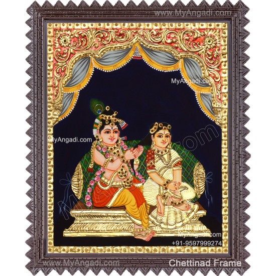 Jada Krishna Tanjore Painting