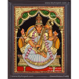 Saraswathi Tanjore Painting