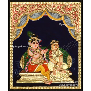 Jada Krishna Tanjore Painting