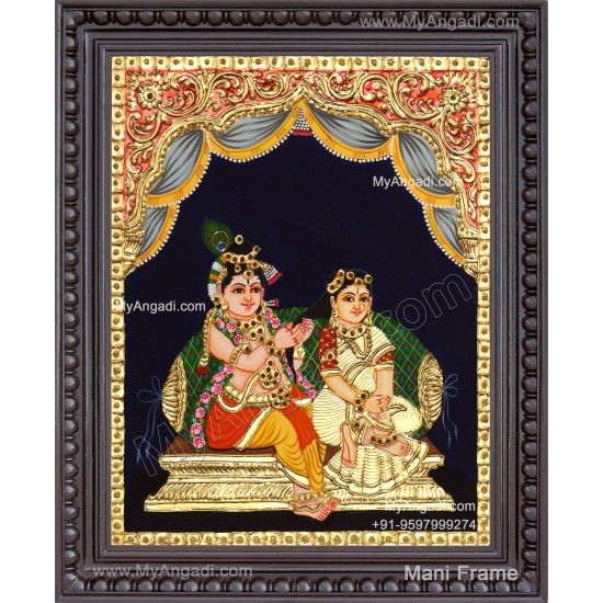Jada Krishna Tanjore Painting