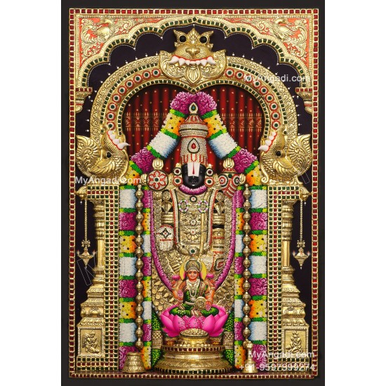 Balaji Lakshmi 3D Tanjore Painting
