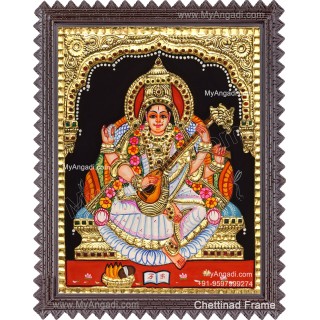 Saraswathi Tanjore Painting