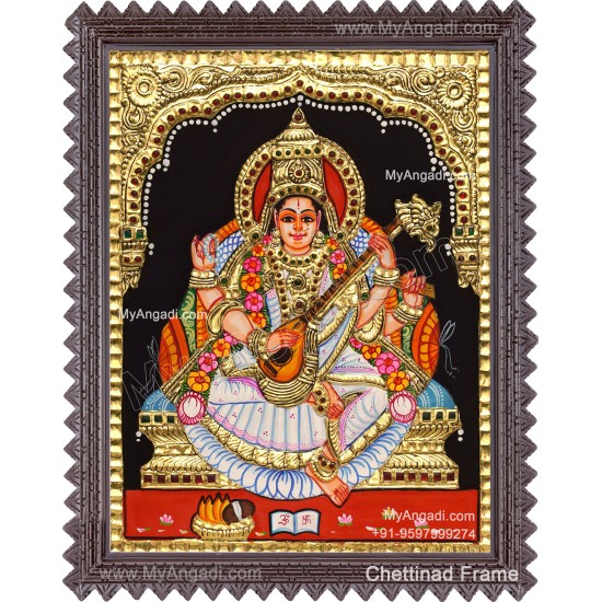 Saraswathi Tanjore Painting