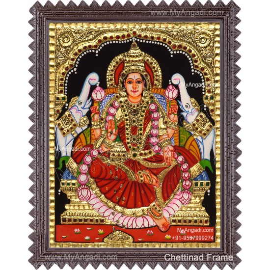 Gajalakshmi Tanjore Painting