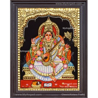 Saraswathi Tanjore Painting