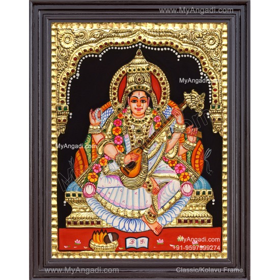 Saraswathi Tanjore Painting