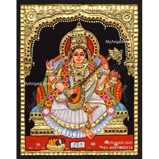 Saraswathi Tanjore Painting