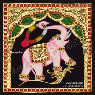 Elephant Tanjore Painting