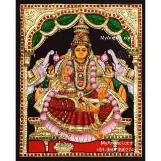 3D Gajalakshmi Tanjore Painting