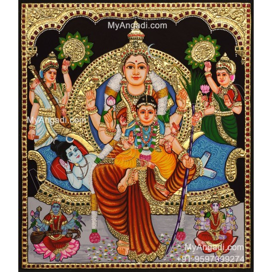 Raja Rajeshwari Tanjore Painting