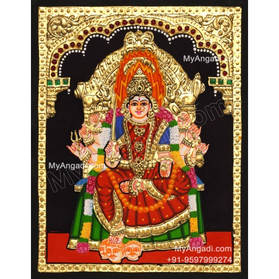 Samayapura Mariamman Tanjore Painting