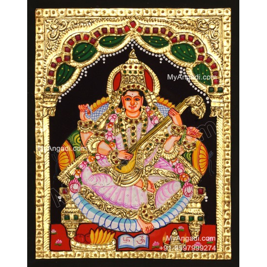 Saraswathi Tanjore Painting
