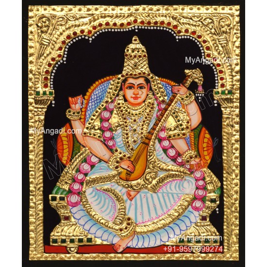 Saraswathi Tanjore Painting