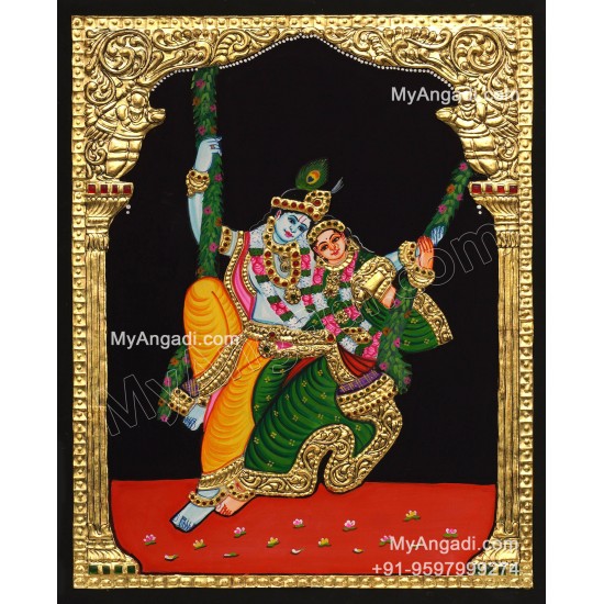 Radha Krishna Tanjore Painting