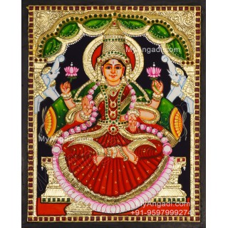 Gajalakshmi 2d Tanjore Painting