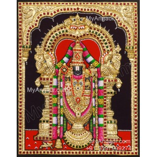 Venkatachalapathy 3D Tanjore Painting