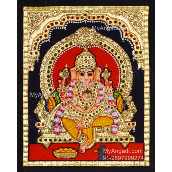 Ganesha Tanjore Painting, Ganesha Tanjore Painting