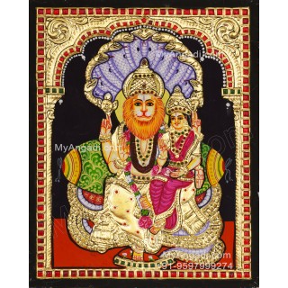 Narasimar Tanjore Painting, Lakshmi Narasimhar Tanjore Painting