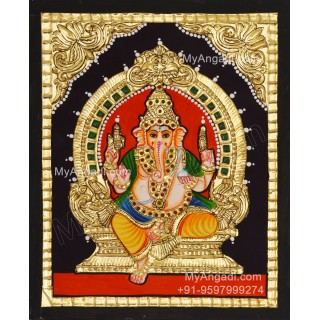 Ganesha Tanjore Painting, Ganesha Tanjore Painting