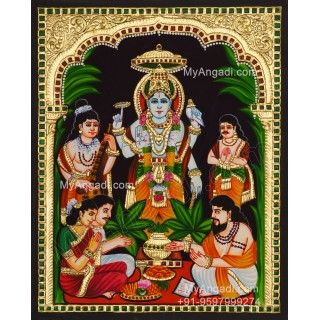 Sathyanarayana Swami Tanjore Painting