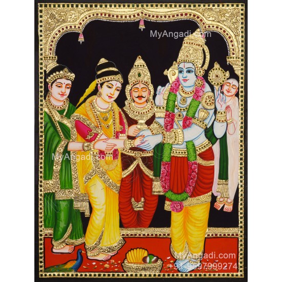 Srinivasa Kalyanam Tanjore Painting