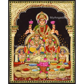Kubera Lakshmi 3D Tanjore Painting