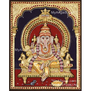 Pillaiayar 3d Embossed Tanjore Painting