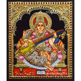 Saraswathi Tanjore Painting