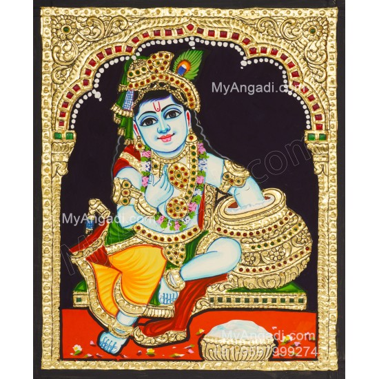 Butter Krishna Tanjore Painting