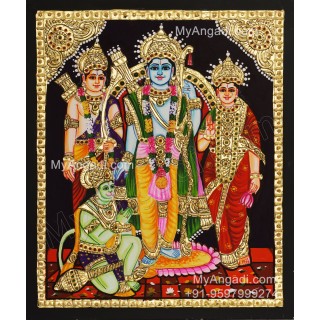 Ram Family Tanjore Painting
