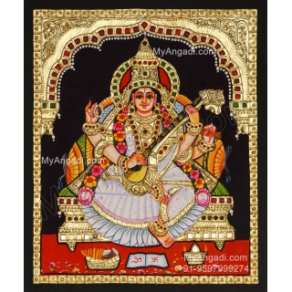 Saraswathi Tanjore Painting