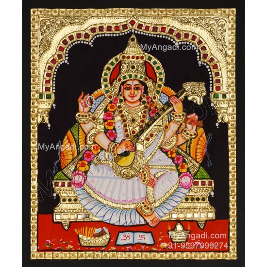 Saraswathi Tanjore Painting