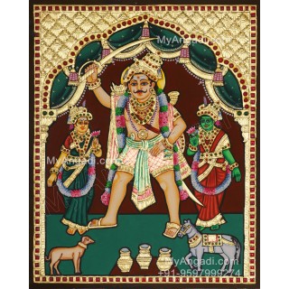 Madurai Veeran Tanjore Painting