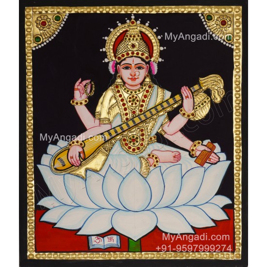 Saraswathi Tanjore Painting