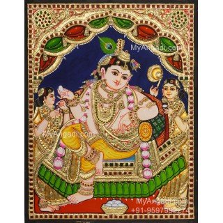 Butter Krishna Tanjore Painting