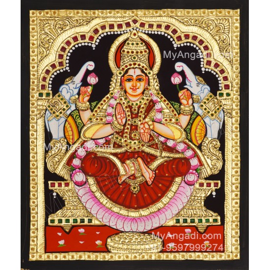 Gajalakshmi Tanjore Painting