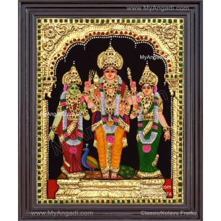 Murugan Valli Deivanai Tanjore Painting