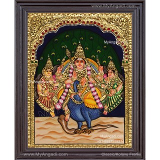Murugan Valli Deivanai Tanjore Painting
