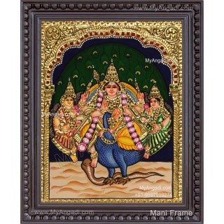 Murugan Valli Deivanai Tanjore Painting