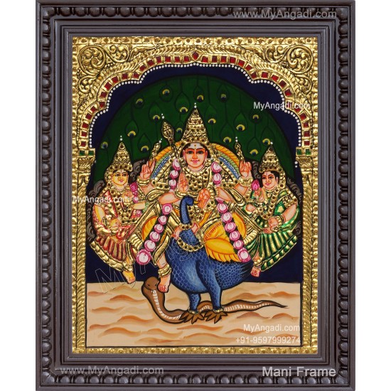 Murugan Valli Deivanai Tanjore Painting