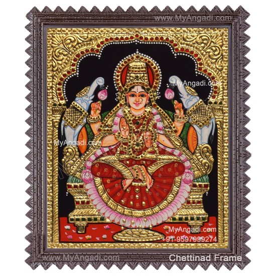Gajalakshmi Tanjore Painting
