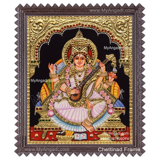 Saraswathi Tanjore Painting