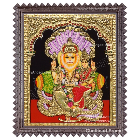 Narasimar Tanjore Painting, Lakshmi Narasimhar Tanjore Painting