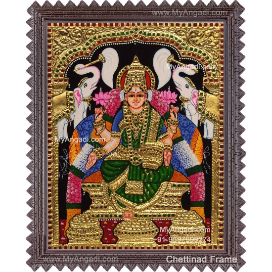 Gajalakshmi Tanjore Painting