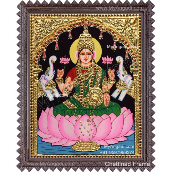 Gajalakshmi Tanjore Painting
